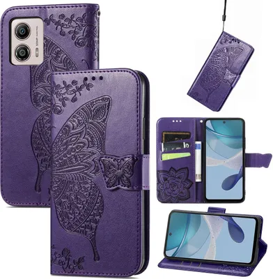 Produktbild von König Design Hülle kompatibel mit Kunstleder Handyhülle - Handy Case Dunkelviolett