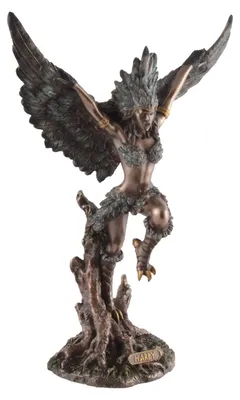 Produktbild von Harpyie Figur griechische Mythologie handbemalte Veronese Statue mystische Deko
