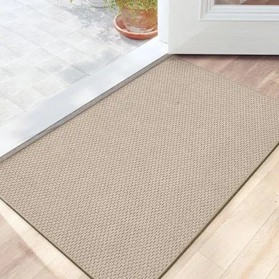 Productafbeelding van Famanu deurmat, 44 x 76 cm, antislip, wasbaar, laag profiel, beige