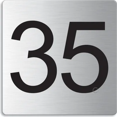 Produktbild von Türnummer I Zimmernummer I EdeIstahI TürschiId "35" I 85x85 mm I Nr.48335