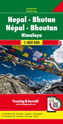 Productafbeelding van Nepal - Bhutan, wegenkaart 1:800.000, laatste update 2023
