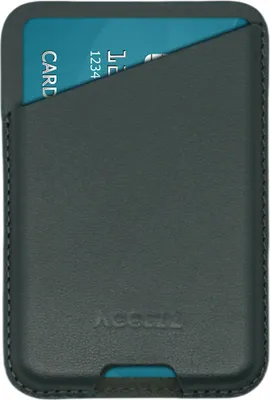 Image de Accezz Porte-cartes en cuir - Convient pour MagSafe et Qi2 - Cedar Green