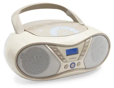 Produktbild von MOOOV 477403 Tragbarer CD-Player mit Radio, USB, Lautsprecher - Mini Kofferradio