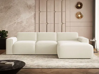 Produktbild von GrainGold Ecksofa L-Form Rechts Lavia - Moderne Ecksofa, Wohnzimmer Ecksofa - Eckcouch Creme (Quelle 02)