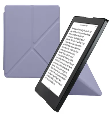Produktbild von kwmobile Schutzhülle für Kobo Aura H2O Edition 2 Hülle - Kunstleder Case - eReader Klapphülle mit Auto Sleep Funktion - Cover mit Ständer - Lavendel