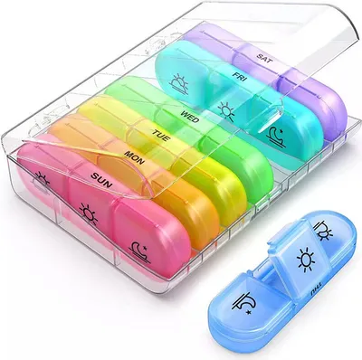 Produktbild von 7 Tage Pillendose Wöchentlicher Spender Behälter Tablet Täglicher Fall Medizin Organizer