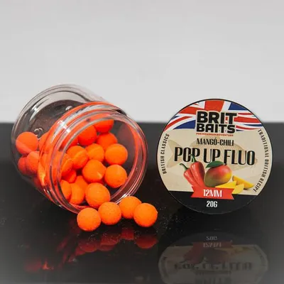 Produktbild von BritBaits Pop Up fluo Mango-Chili 12 mm