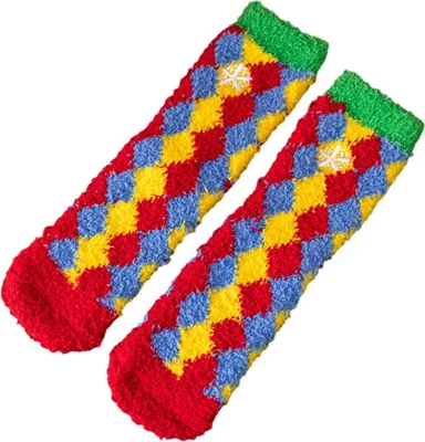 Produktbild von Weihnachtssocken, flauschige Damensocken, warme, bunte Wintersocken zum Entspannen zu Hause, perfektes Weihnachtsgeschenk