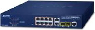 Obrázek produktu pro PLANET FGSD-1008HPS, Řízený, Fast Ethernet (10/100), Plně duplexní režim, Podpora napájení po Ethernetu (PoE)