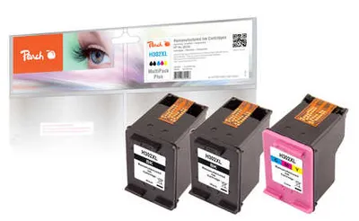 Produktbild von Peach PI300-660, Schwarz, Cyan, Magenta, Gelb, Tinte auf Pigmentbasis, Tinte auf Farbstoffbasis, 15 ml, 14 ml, 3 Stück(e)
