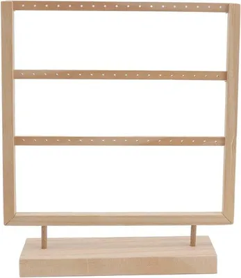 Produktbild von Holzschmuckohrringhalter - Schmuckkastenorganisator für Hangende Ohrringe - Organisationslösung für Holz.