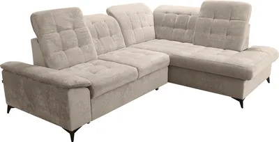 Produktbild von Robin Inspire Ecksofa Mit Schlaffunktion Bettkasten L Form Sofa Eckcouch Schlafcouch Freistehend Verstellbare Sitztiefe Rückenhöhe Neo 268 x 210 x 90 cm Rechts Creme