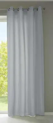 Produktbild von 1er Set Vorhänge Schal Ösen »Berlin« HxB 245x140 cm Grau Blickdicht Microsatin Lichtdurchlässig Uni Matt 20405N
