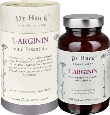 Zdjęcie produktu dla Dr Huck® L-Arginina Kapsułki Wegańskie