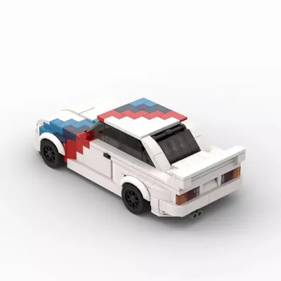 Produktbild von BlockBuddie™ E30 M3 inspirierter Sportwagen MOC – 453 Teile – Klassischer Rennwagen – Klemmbaustein Set