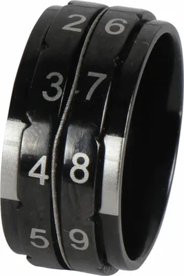 Produktbild von KnitPro Reihenzähler Ring Black Size 7 (17,3 mm)