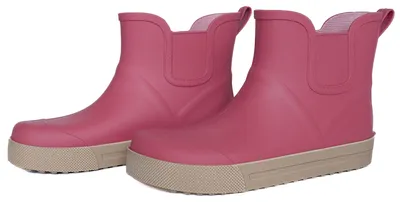 Produktbild von Gummistiefel, GoEasy Kindergummistiefel – Chelsea Boots, Barfußschuhe, kurze Kindergummistiefel, bequem und modisch, mit reflektierendem Streifen, antibakterieller Innensohle und rutschfester Sohle, Dunkelrosa, 32/33
