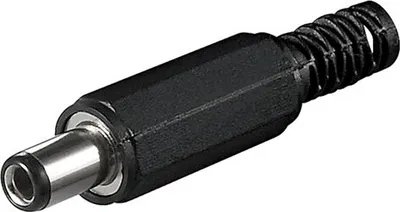 Produktbild von Wentronic DC-Stecker mit Knickschutz - Bohrung 2,5 mm x 5,5 mm
