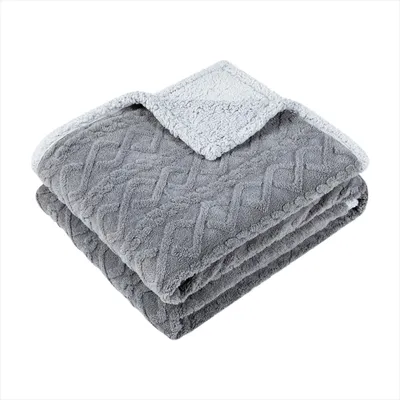Produktbild von Flauschige Kuscheldecke Sherpa Sofaüberwurf Kuschelig Wendbar Wohndecke Skandi 150x200cm