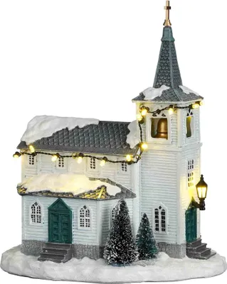 Produktbild von Luville Weihnachtsdorf Houten kerk - 20x14x22 cm - Polyresin - Mehrfach