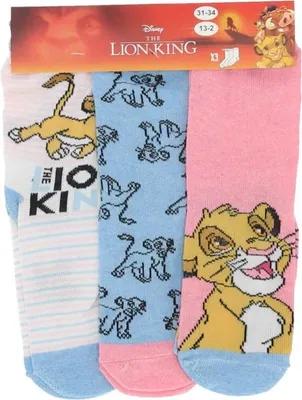 Immagine prodotto di Calzini del Re Leone in confezione da 3 per bambini Blu 23/26