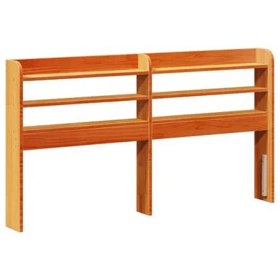 Produktbild von vidaXL Kopfteil mit Ablagen Wachsbraun 150 cm Massivholz Kiefer