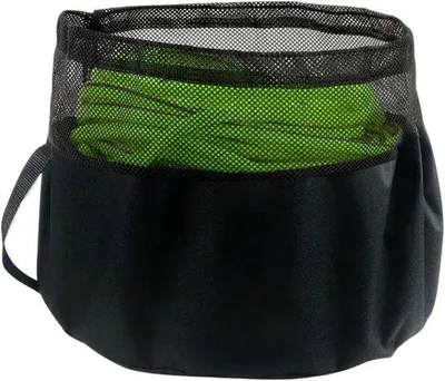 Immagine prodotto di Borsa portaoggetti da esterno - Organizer - Coperchio in rete metallica - 40x31 cm - Nero