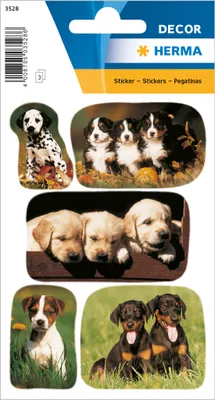 Image de Autocollants HERMA adorables chiots de DECOR