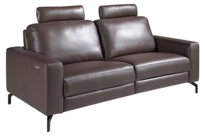 Produktbild von 3-Sitzer-Relaxsofa aus schokoladenbraunem Leder 6366