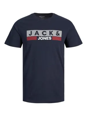 Produktbild von Logo T-Shirt Plus Size Rundhals Kurzarm Shirt Übergrößen JJECORP |