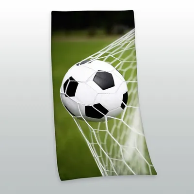 Produktbild von Strandlaken Strandtuch - 70x140 cm - Fußball - Duschtuch Saunatuch Badetuch Baumwolle Velour