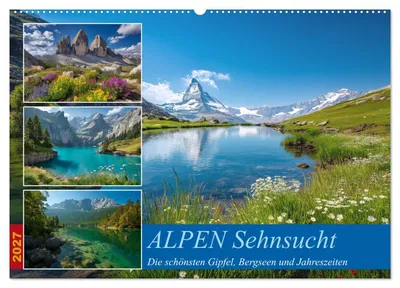Produktbild von ALPEN Sehnsucht (Wandkalender 2027 DIN A2 quer), CALVENDO Monatskalender