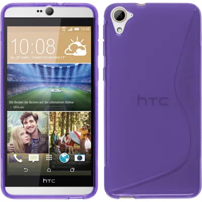 Produktbild von PhoneNatic Case kompatibel mit HTC Desire 826 - lila Silikon Hülle S-Style Cover