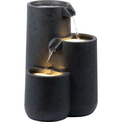 Produktbild von dobar Gartenbrunnen "Brahma" 3-stufig mit LED Beleuchtung