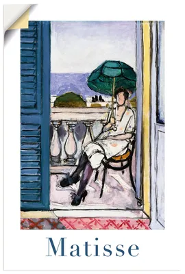 Produktbild von ARTland Wandbild, selbstklebend Frau auf einem Balkon. 1919-20 Größe: 40x60 cm