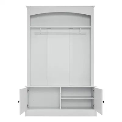 Produktbild von Garderobenset mit Schuhbank und Verstellbare Regale Flurgarderobe Flurmöbel Wandgarderoben-Set