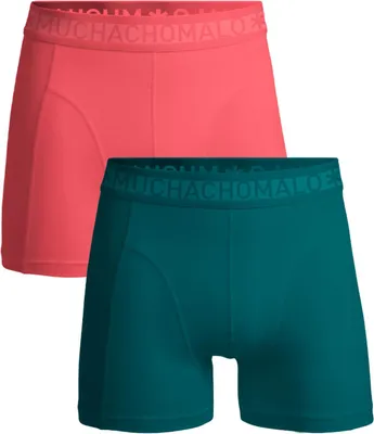 Produktbild von Muchachomalo Herren Boxershorts – 2er Pack – Baumwolle Stretch – Bequeme Unterwäsche – Größe M - SOLID1010-654