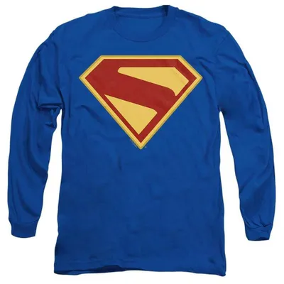 Image de T-shirt Superman - "2025", pour hommes et femmes, coupe unie, manches longues, modèle TV36562 (taille XXL), couleur bleu roi