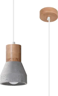 Produktbild von Hängeleuchte QUBIC grau 1xE27 15W Beton 120x10x10cm Sollux Lighting