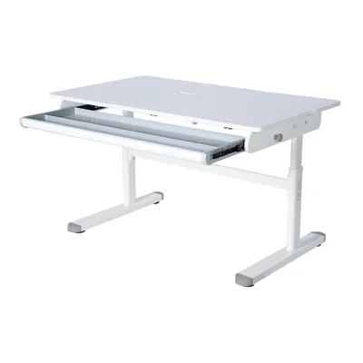 Obrázek produktu pro Dětský psací stůl roba Smart Grow se zásuvkou, rozměry 110x60 cm - stůl vhodný pro děti od 6 let - výškově nastavitelný - pracovní deska s plným nastavením sklonu - bílá barva