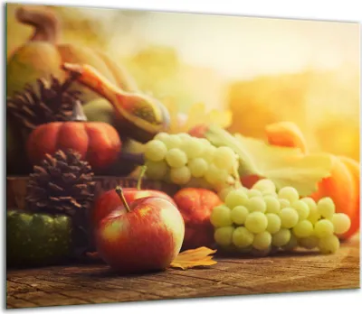 Obrázek produktu pro Krycí desky sporáku Skleněný kryt varné desky 60x52cm ovoce