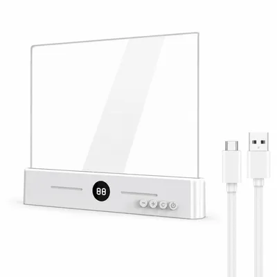 Produktbild von 2-in-1 LED-Leselampe und Nachtlicht, 3 Farbtemperaturen, stufenlos dimmbar, USB-aufladbare Leselampe mit Timer, ideal zum Lesen bei Nacht, 1 Stück