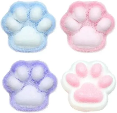 Productafbeelding van Taba Squishy - Set van 4 - Squishy kat fufu - Knijpspeelgoed met kattenpoten