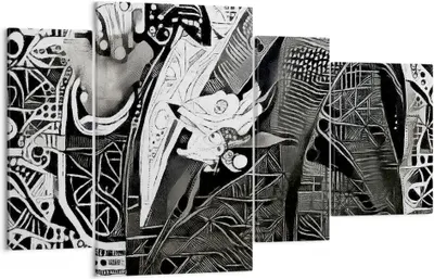 Produktbild von Bild auf Leinwand - Leinwandbild - Abstraktion modern - 120x70cm - Wand Bild - Wanddeko - Leinwanddruck - Bilder - Kunstdruck - Wanddekoration - Leinwand bilder - Wandkunst - DL120x70-3478