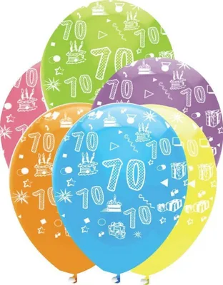 Produktbild von Creative Party - Ballons, Latex, 70. 6er-Pack SG25980 (Einheitsgröße) (Bunt)
