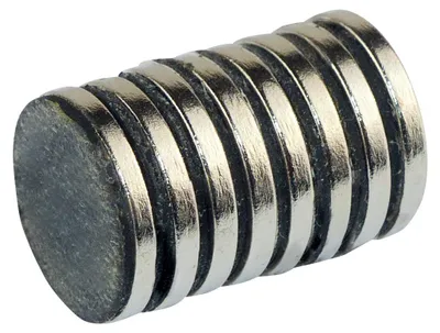 Neodym-Magnete 8 Stk. 12 x 1,5 mm mit Klebeseite