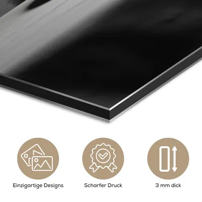 Produktbild von MuchoWow Wanddekoration Metall Metallbild Wandkunst 80x120 cm Alpaka - Nudeln - Schwarz - Weiß - Lustig - Tiere MuchoWow Aluminium Gemälde - Bilder