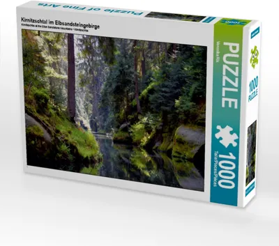 Produktbild von CALVENDO Puzzle Kirnitzschtal im Elbsandsteingebirge | 1000 Teile Lege-Größe 64x48cm Foto-Puzzle für glückliche Stunden