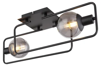 Produktbild von Deckenleuchte, Metall, rauchfarben, 2 Flammig, L 61 cm