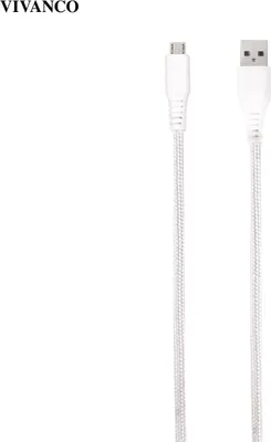 Produktbild von VIVanco™Micro-USB Kabel, Daten- u. Ladekabel, Widerstandfähig, Hochwertiger Metallstecker, unterstützt die Datensynchronisierung, 2,5m